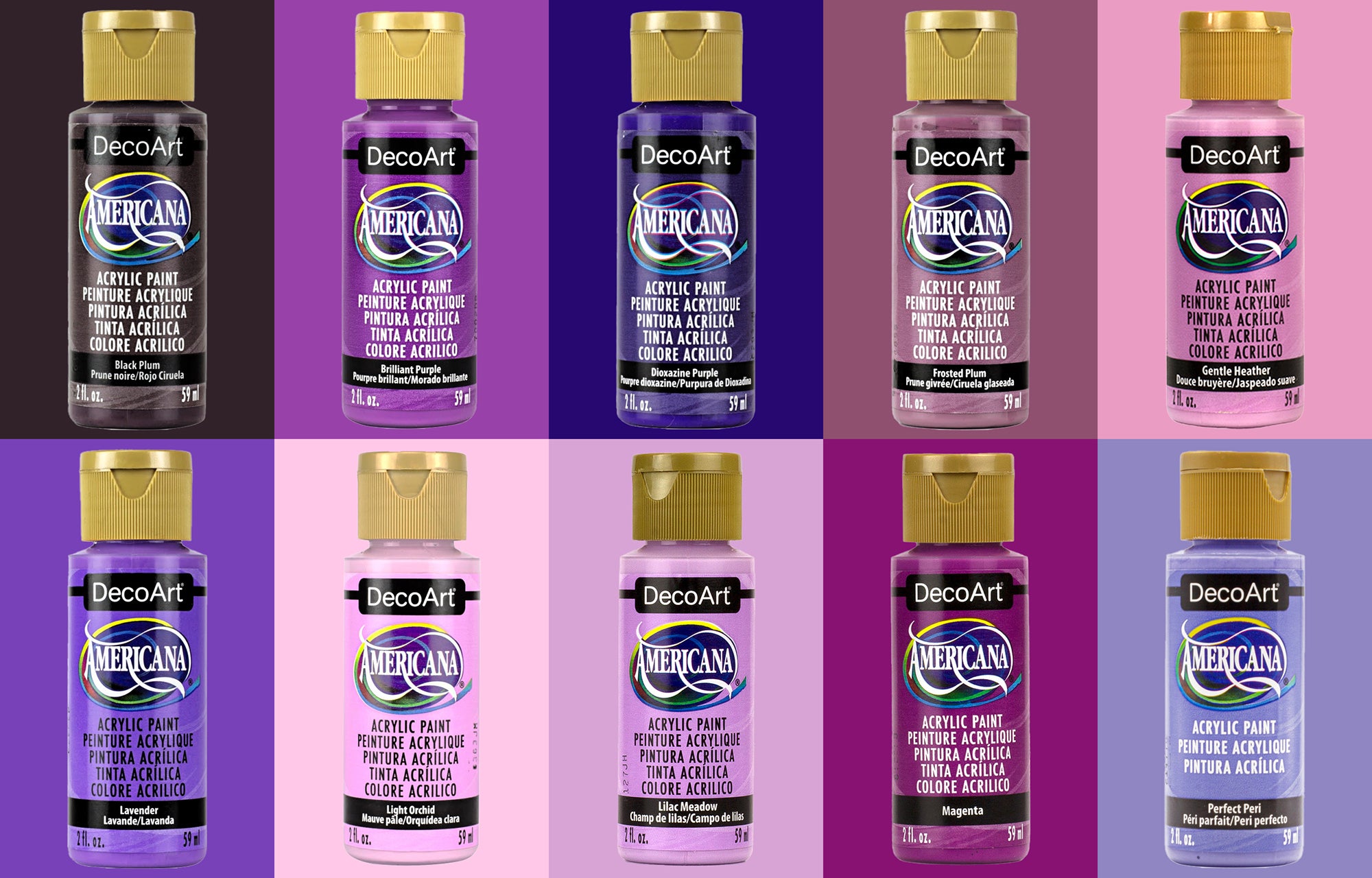 DecoArt Americana Acrylics 59ml Purples Wildwood Art Supplies