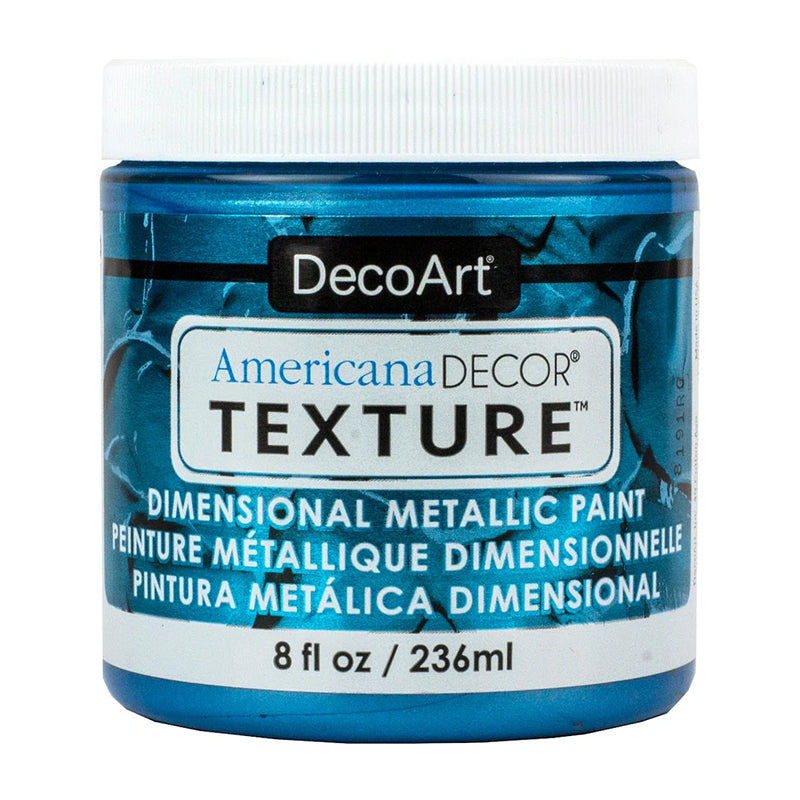 Deep Turquoise ADTX110 - DecoArt Americana Decor Texture Metallic 236ml