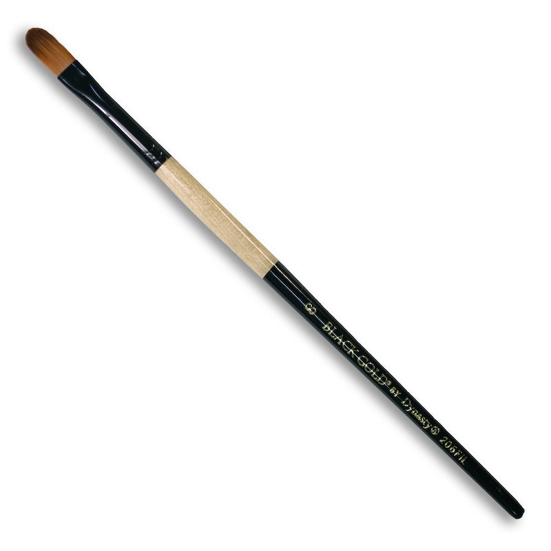 dynasty-black-gold-fan-filbert-206fil-8-short-handle-brush