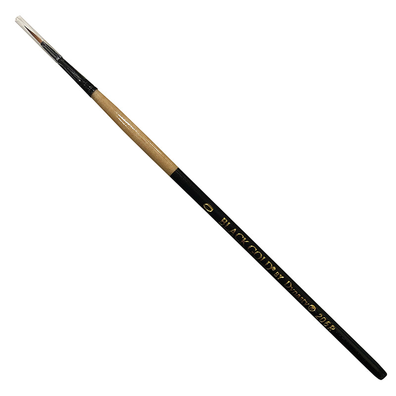 Round 206R size 0 - Short Handle Brush Dynasty Black Gold