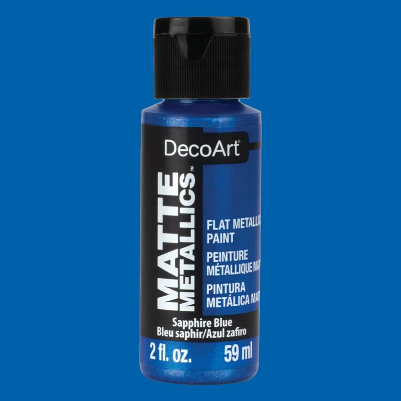 Sapphire Blue DMMT12 - DecoArt Matte Metallics 59ml