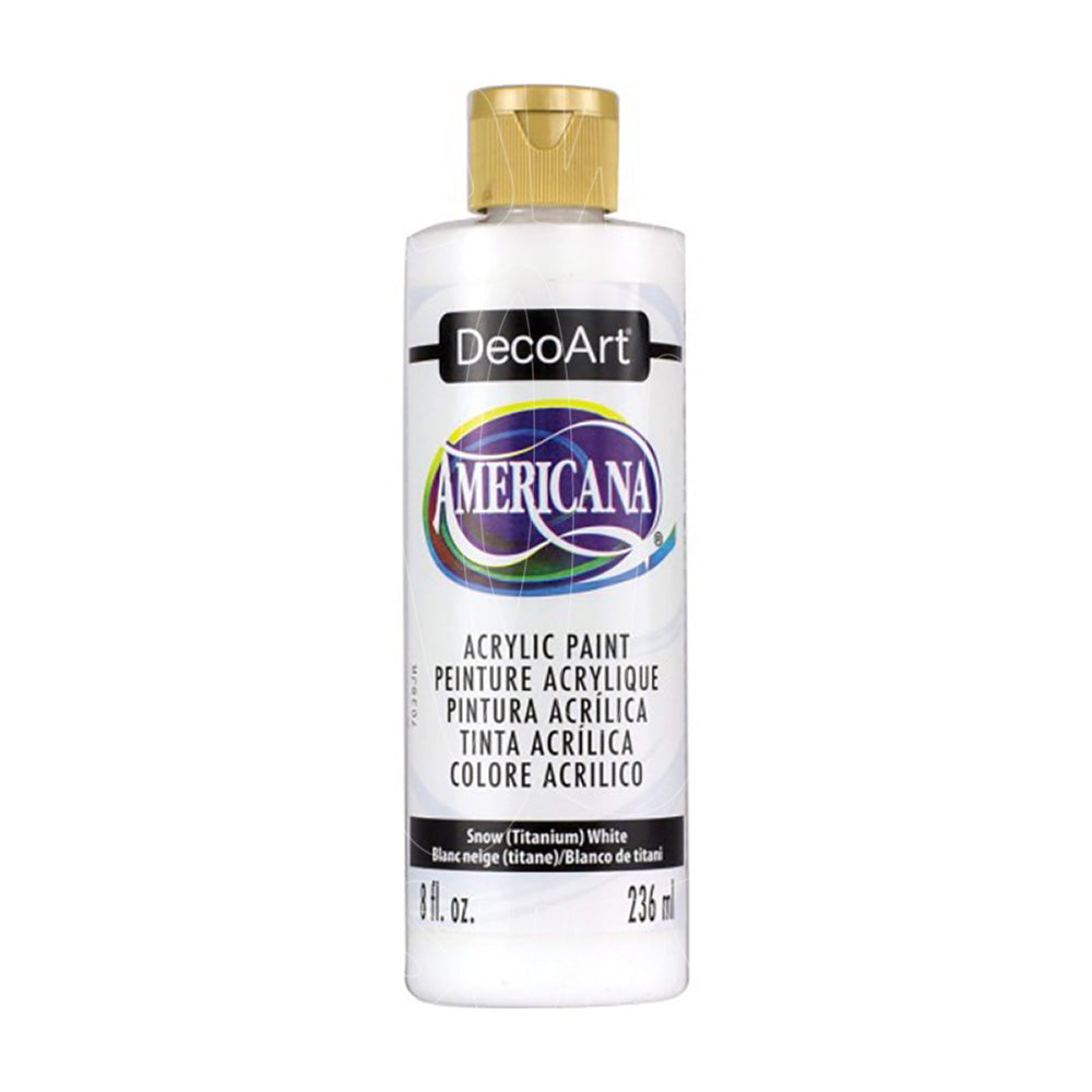 Snow (Titanium) White DAO1 - DecoArt Americana Acrylics 236ml