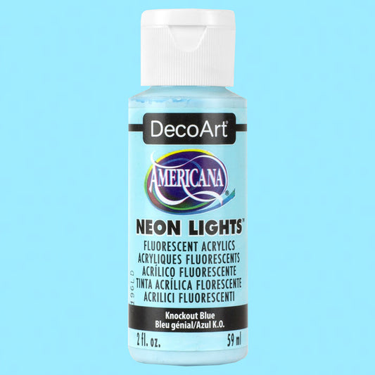 Knockout-Blue-DA344-DecoArt-Americana-Neon-Lights-Acrylic-59ml