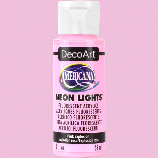 Pink-Explosion-DA340-DecoArt-Americana-Neon-Lights-Acrylic-59ml