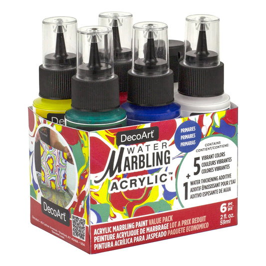 DecoArt Water Marbling Primaries Value Pack 6pc - DASK682