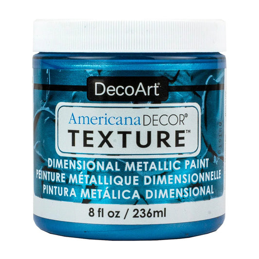 Deep Turquoise ADTX110 - DecoArt Americana Decor Texture Metallic 236ml